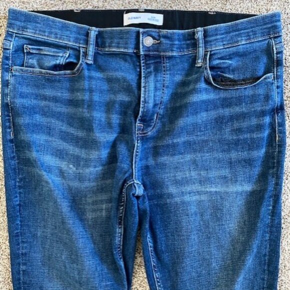 OLD NAVY Men's Distressed Slim Built-In Flex Denim Blue Jeans 39 - Picture 4 of 9